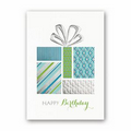 Birthday Present Birthday Card - White Unlined Fastick  Envelope